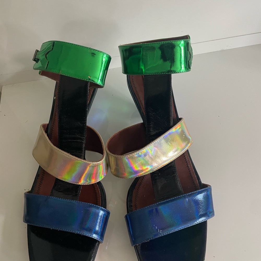Missoni Green and Gold Sandals